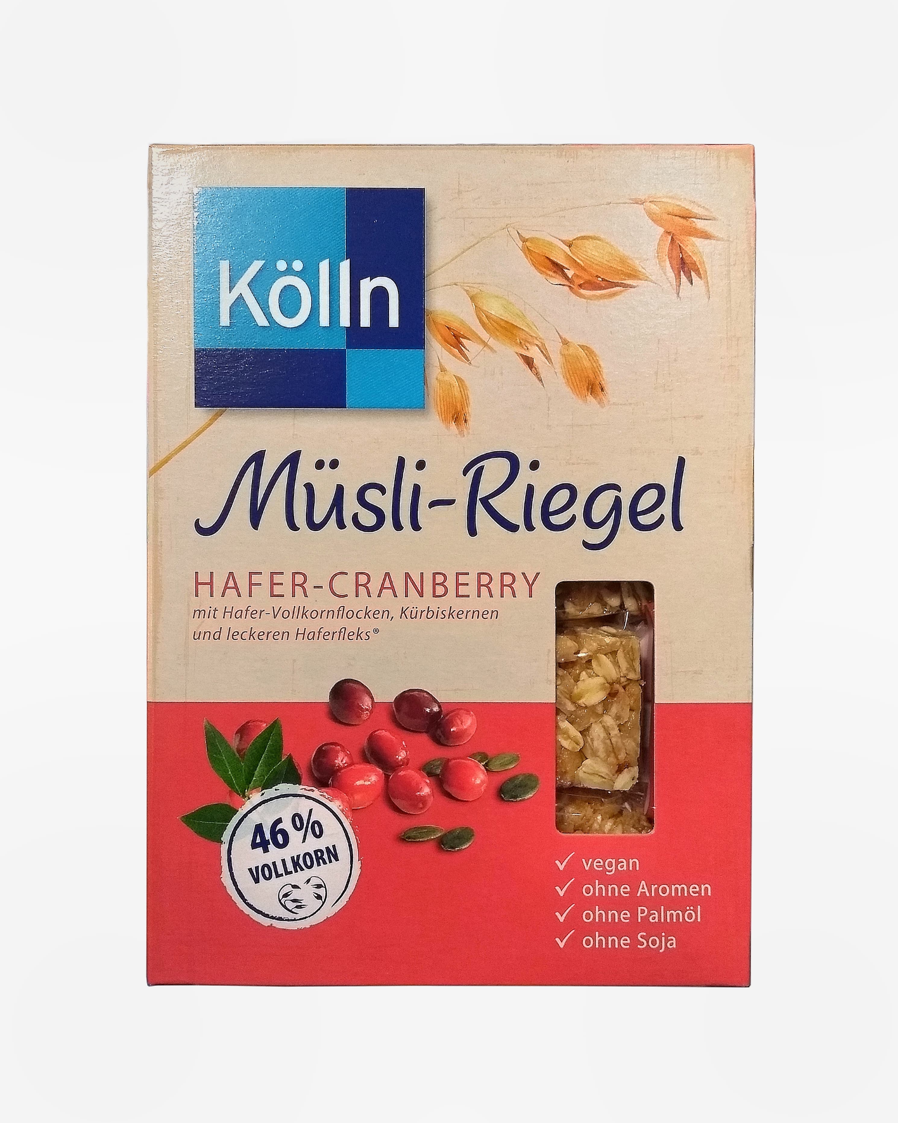 Kölln Müsli-Riegel Hafer-Cranberry - vegane Süßigkeiten und Snacks ...